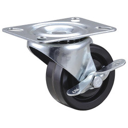 Sim Supply Standard Plate Caster,Swivel,225 lb.  493W81