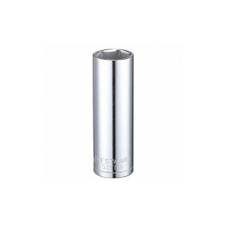 Westward Socket, Steel, Chrome, 15 mm 53YT58