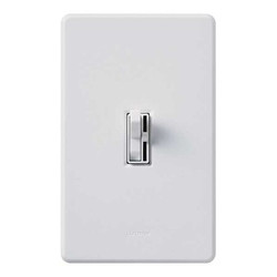 Lutron Lighting Dimmer,Toggle,Fluorescent,White AYF-103P-277-WH