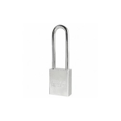 American Lock Keyed Padlock, 3/4 in,Rectangle,Silver  A5102