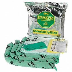 Brady Spc Absorbents Spill Kit, Chem/Hazmat  SKH-ATKGRNG