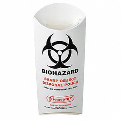 Sp Scienceware Biohazard Sharp Object Pouch,PK200  H13234-0000