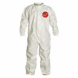 Dupont Collared Coveralls,M,Wht,Tychem 4000,PK6 SL125TWHMD000600
