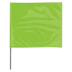 Sim Supply Marking Flag, 15", Glo Lime,PVC,PK100  4515LG-200