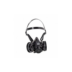 Msa Safety Half Mask Respirator,Silicone,Black 808072
