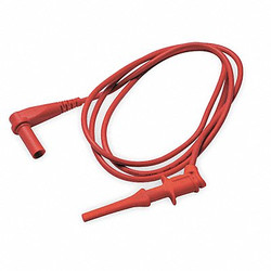 Sim Supply Hook Clip Test Leads,Length 40 In,Red  4WRD3