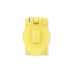 Hubbell Wiring Device-Kellems Weatherproof Cover,Vertical,Yellow HBL74CM23WO