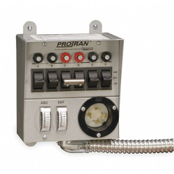 Reliance Controls Mnl Trans Swtch,125/250V AC,30 A,0Spaces  30216A