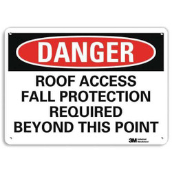 Lyle Danger Sign,10 in x 14 in,Aluminum U3-1959-RA_14X10