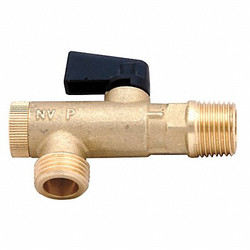 Speedaire Filter Ball Valve, 1/2 in MNPT Drain  13X542