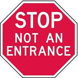 Lyle Rflctv Exit & Entrance Stop Sign,12x12in ST-025-12HA
