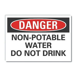 Lyle Potable Water Danger Rflctv Labl,5inx7in LCU4-0513-RD_7X5