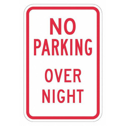 Lyle No Overnight Parking Sign,18" x 12" T1-3018-HI_12x18