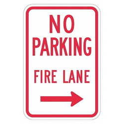 Lyle No Parking Fire Lane Sign,18" x 12" T1-2847-EG_12x18