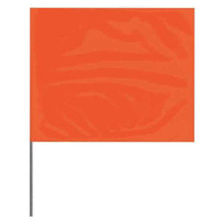 Presco Marking Flag,Orange,Blank,PVC,PK100 2315O-200