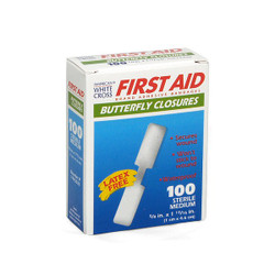 Manufacturer Varies Butterfly Wound Closer,1 7/8"x3/8",PK100 3JNY2