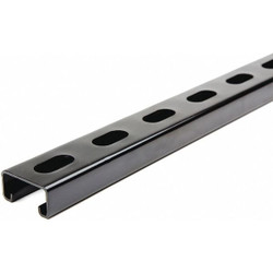 Sim Supply Strut Channel,Steel,Overall L 2ft  FS-500SS FBK 24.00