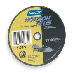 Norton Abrasives CutOff Whl,NorZon,3"x.125"x3/8",25465rpm 66243510673