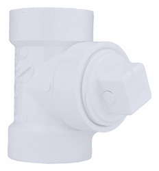 Sim Supply Cleanout Tee with Plug, 1 1/2 in, PVC  05997