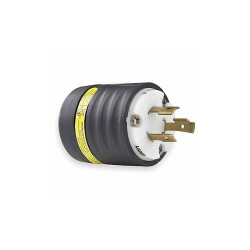 Legrand Grnd Mntring Plug,20A;Blk;Wht,Nyl,3Blds L620PGCM