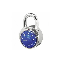 Master Lock Combination Padlock,2 in,Round,Silver 1506D