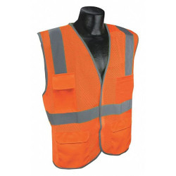 Condor High Visibility Vest,Orange/Red,S/M 53YM16