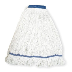 Tough Guy Wet Mop,White,Nylon  1TYY5