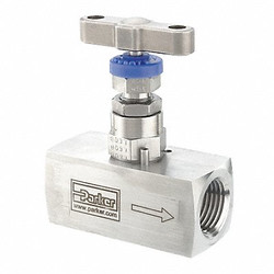 Parker Needle Valve,Straight,SS,1/2 In.,FNPT HNVS8FF