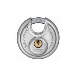 Abus Keyed Padlock, 11/16 in,Round,Silver 28/60 KA