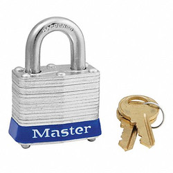Master Lock Lockout Padlock,KA,Blue,1-1/4"H,PK3 3KAS3BLU