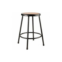 National Public Seating Round Stool,Welded Tube Leg,Black,24"H  6224-10