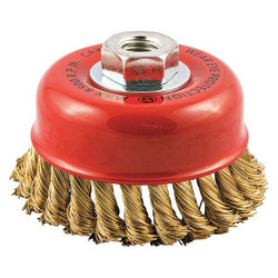 Sim Supply Cup Brush,Wire 0.020" dia.,Brass  78072705318