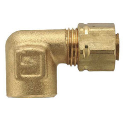 Parker Elbow, 90,Brass,CompxF,3/8Inx1/4In,PK10 170CA-6-4