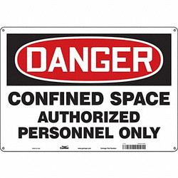 Condor Safety Sign,14 inx20 in,Polyethylene 465J55