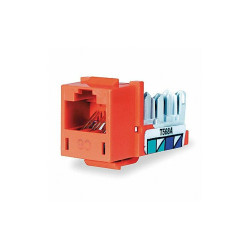 Hubbell Premise Wiring Jack,Orange,Cat6,Rj45 HXI6OR