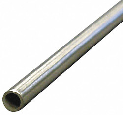 Sim Supply Tubing,0.18 in. ID,1/4 in. OD,Aluminum  4NRY4