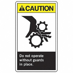 Accuform Safety Label,5 inx3 1/2 in,Vinyl,PK5  LEQM637VSP