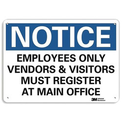 Lyle Notice Sign,10 in x 14 in,Aluminum U5-1194-RA_14X10