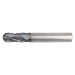 Widia Ball End Mill,Single End,1/8",Carbide I4B0125T050R