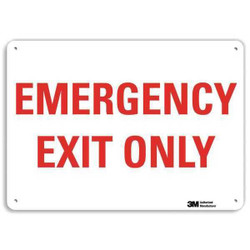 Lyle Emergency Sign,10 in x 14 in,Plastic U7-1081-NP_14X10
