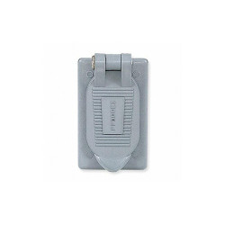 Hubbell Wiring Device-Kellems Weatherproof Cover,Thermoplastic,Gray HBL5222