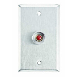Alarm Controls Wall Plate,Single Gang,Stainless Steel RP-26