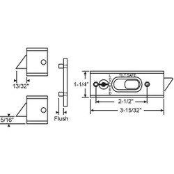 Manufacturer Varies Window Latch,White,1 1/4 in L,1 1/4 in W 85-619PW-1