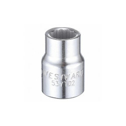 Westward Socket, Steel, Chrome, 11/32 in 53YT02