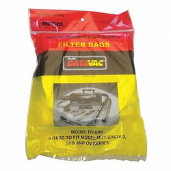 Metrovac Vacuum Bag,3-Ply,Paper,6" H,PK5 DV-5PBA