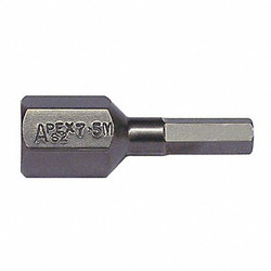 Apex Tool Group Insert Bit,Metric,7/16",Hex,5mm,7/8" SZ-7-5MM