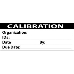 Duro Calibration Labels,1x2inch,Adhesive ISO Calibration Roll of Labels