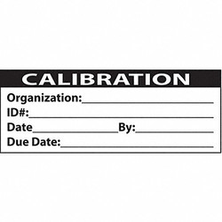 Duro Calibration Labels,1x2inch,Adhesive ISO Calibration Roll of Labels