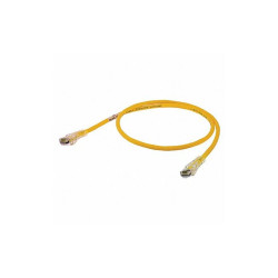 Hubbell Premise Wiring Patch Cord,Cat 6,Clear Boot,Yellow,7 ft. HC6Y07