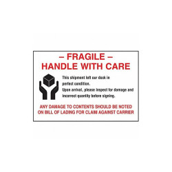 Tapecase Instructional Label,Care,PK50 16U992